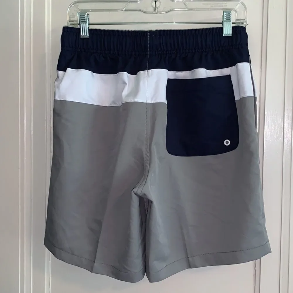 ‎NWT Speedo 3 color striped swim trunks